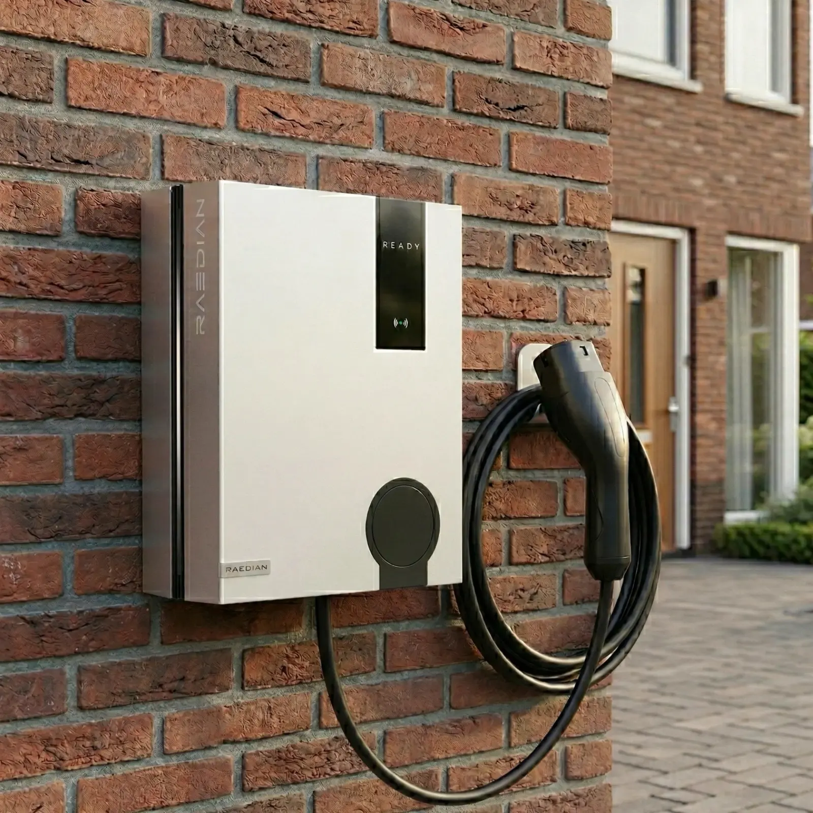 Carregador elétrico instalado em parede